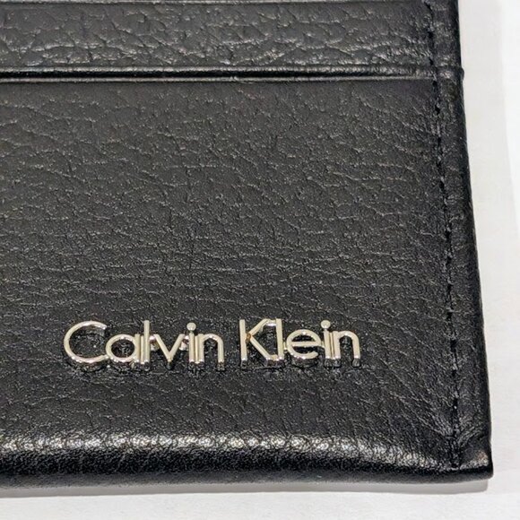 Calvin Klein Black Leather Cardholder - Picture 2 of 7